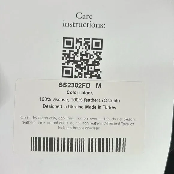 Sleeper Party Shirt Dress with Detachable  Ostrich Feather 100% NWT  $369 - Picture 10 of 11